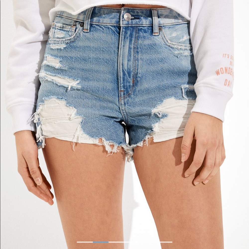 American Eagle Denim Mom Shorts - Picture 2 of 15
